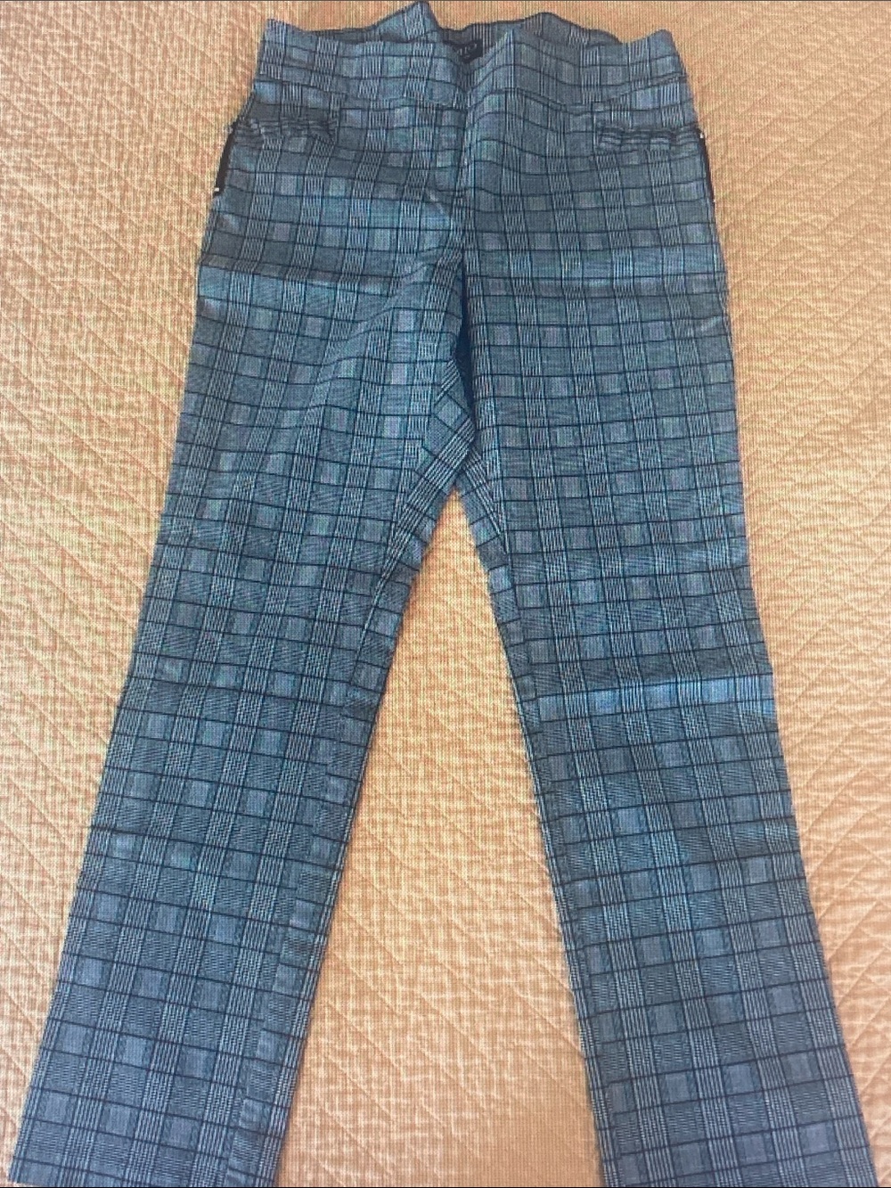 Soho Blue Plaid Trousers